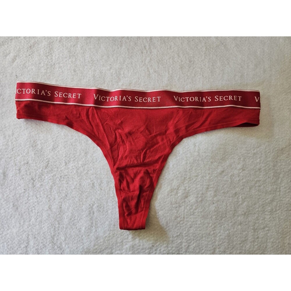 Victoria's Secret Panties Women's Red Thong String Panty Size XL